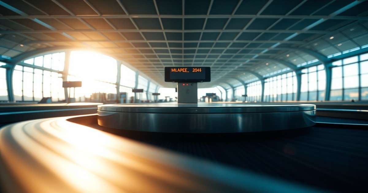 Esteira de bagagem vazia em aeroporto internacional simbolizando bagagem extraviada — protocolo dos primeiros 30 minutos